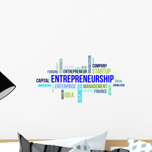 Word Cloud Entrepreneurship Wall Decal