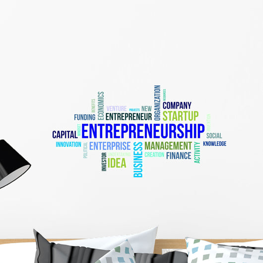 Word Cloud Entrepreneurship Wall Decal