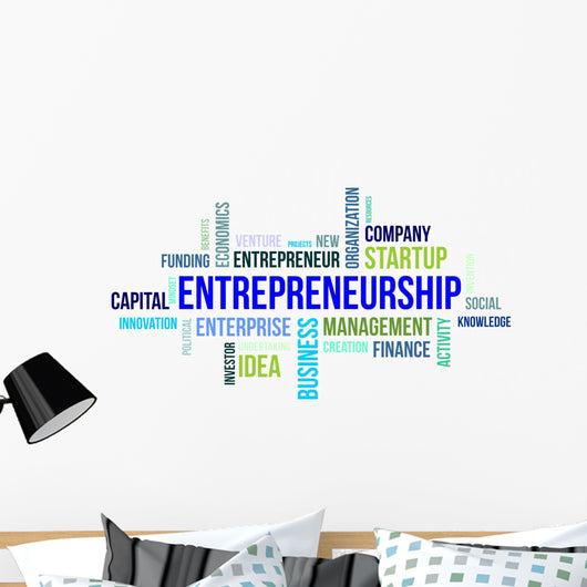 Word Cloud Entrepreneurship Wall Decal