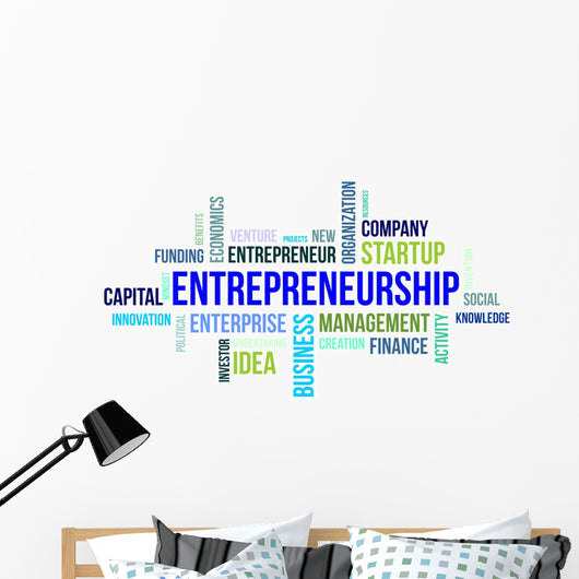 Word Cloud Entrepreneurship Wall Decal