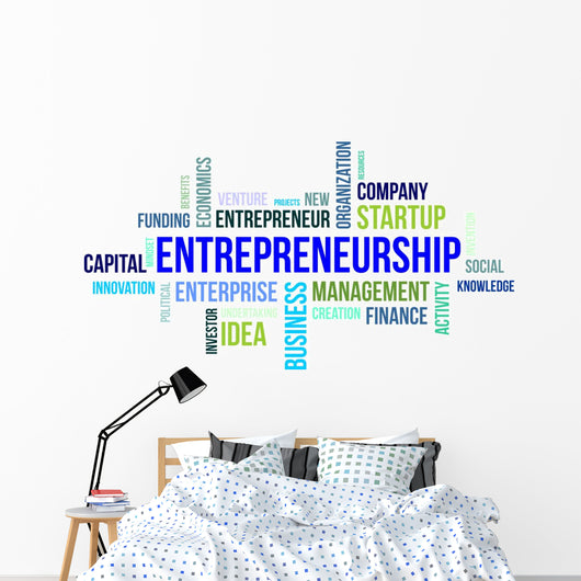 Word Cloud Entrepreneurship Wall Decal