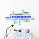 Word Cloud Entrepreneurship Wall Decal