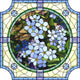 Blue Forget-me-not Flower Wall Decal