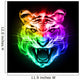 Head Tiger Colorful Fire Wall Decal