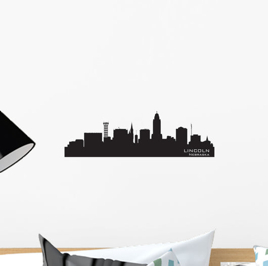 Lincoln Nebraska City Skyline Wall Decal