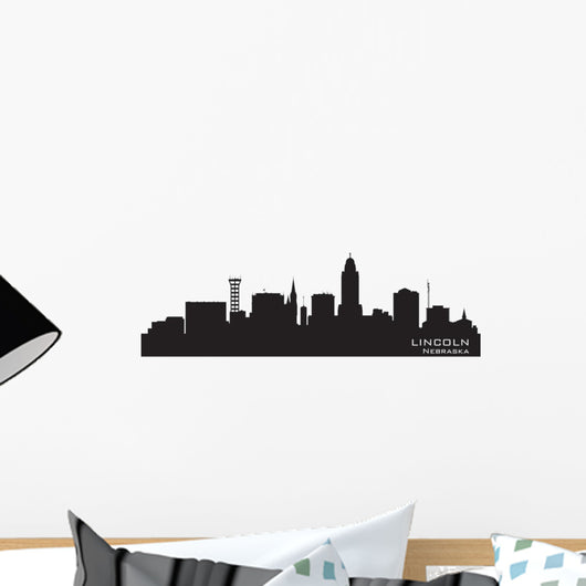 Lincoln Nebraska City Skyline Wall Decal