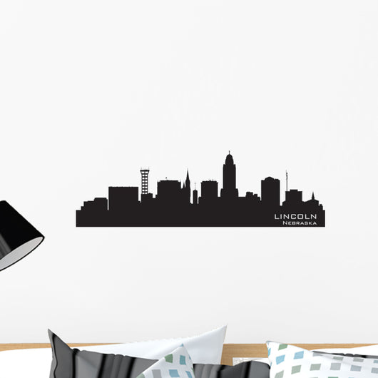Lincoln Nebraska City Skyline Wall Decal