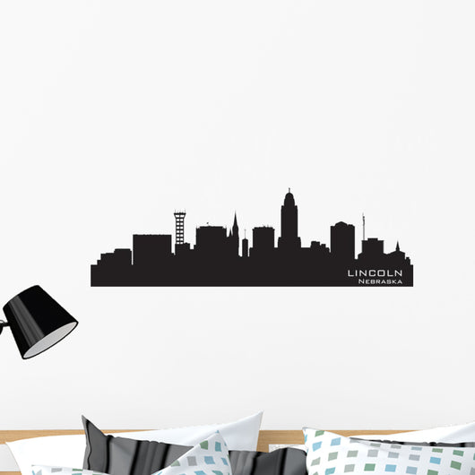 Lincoln Nebraska City Skyline Wall Decal
