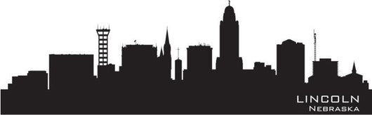 Lincoln Nebraska City Skyline Wall Decal