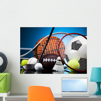 Sport Closeup Detail Wall Decal shown on a wall