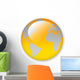 World Map Orange Globe Wall Decal