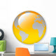 World Map Orange Globe Wall Decal