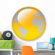 World Map Orange Globe Wall Decal