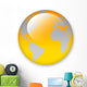 World Map Orange Globe Wall Decal