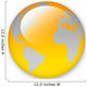 World Map Orange Globe Wall Decal