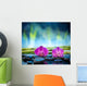 Orchids Stone and Bamboo Wall Decal