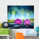 Orchids Stone and Bamboo Wall Decal