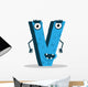 Letter V Monster Wall Decal