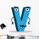 Letter V Monster Wall Decal