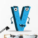 Letter V Monster Wall Decal