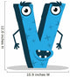 Letter V Monster Wall Decal