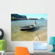Fishing Boat Pond Wall Decal
