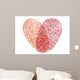 Red Fingerprint Heart Vector Wall Decal