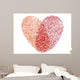 Red Fingerprint Heart Vector Wall Decal