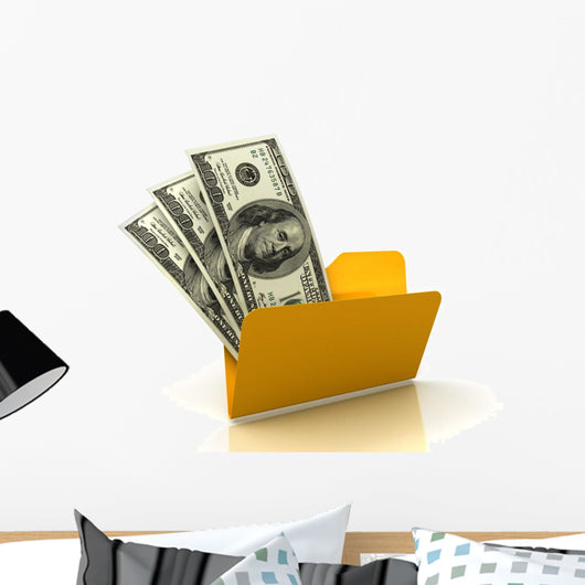 Dollar Folder Wall Decal