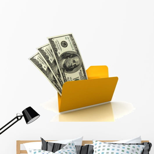 Dollar Folder Wall Decal