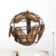 Vintage Baseball Catchers Mask Wall Decal