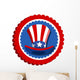 4th July Uncle Sam Wall Decal