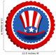 4th July Uncle Sam Wall Decal
