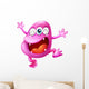 Very Excited Beanie Monster Wall Decal