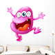 Very Excited Beanie Monster Wall Decal