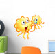 Yellow Monster Playing Wall Decal
