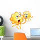 Yellow Monster Playing Wall Decal