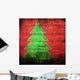 Albero Di Natale Grunge Wall Decal
