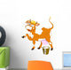 Cheerful Cow and Bucket Wall Decal