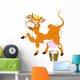 Cheerful Cow and Bucket Wall Decal