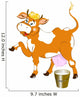 Cheerful Cow and Bucket Wall Decal
