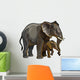 African Elephant with Baby Wall Decal