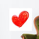 Herz Icon Pastell Skizze Wall Decal