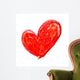 Herz Icon Pastell Skizze Wall Decal