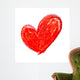 Herz Icon Pastell Skizze Wall Decal