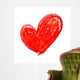 Herz Icon Pastell Skizze Wall Decal