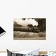 Steam Train Shot Black Wall Decal
