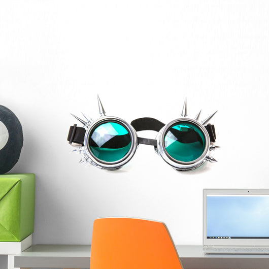 Steampunk Goggles White Wall Decal