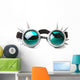 Steampunk Goggles White Wall Decal
