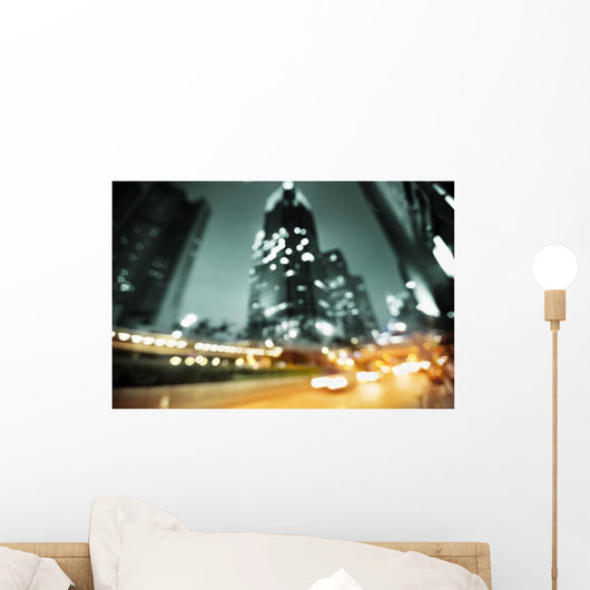 Night Lights Hong Kong Wall Decal